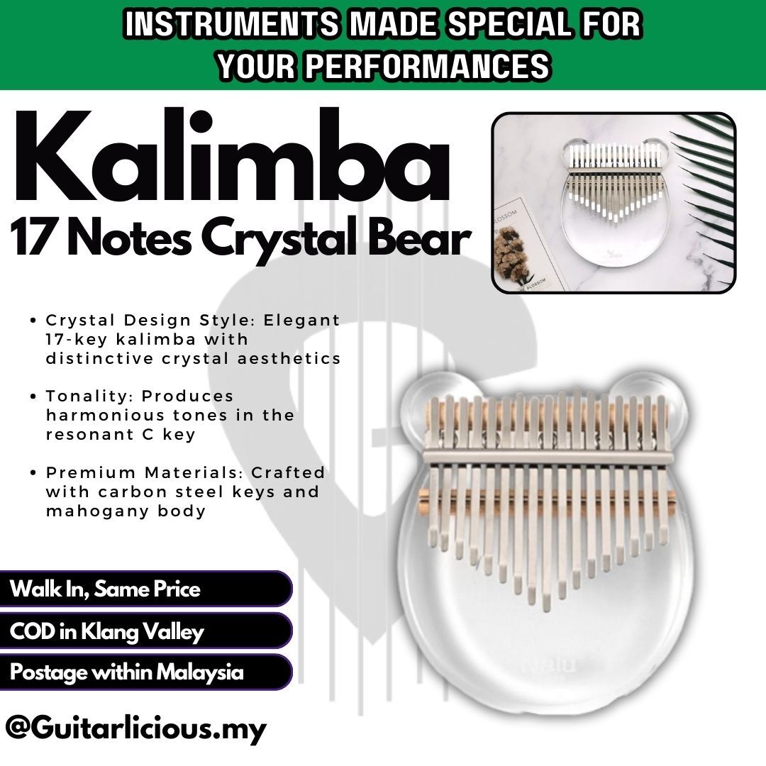 Kalimba 17 notes Crystal Design - Bear (2)