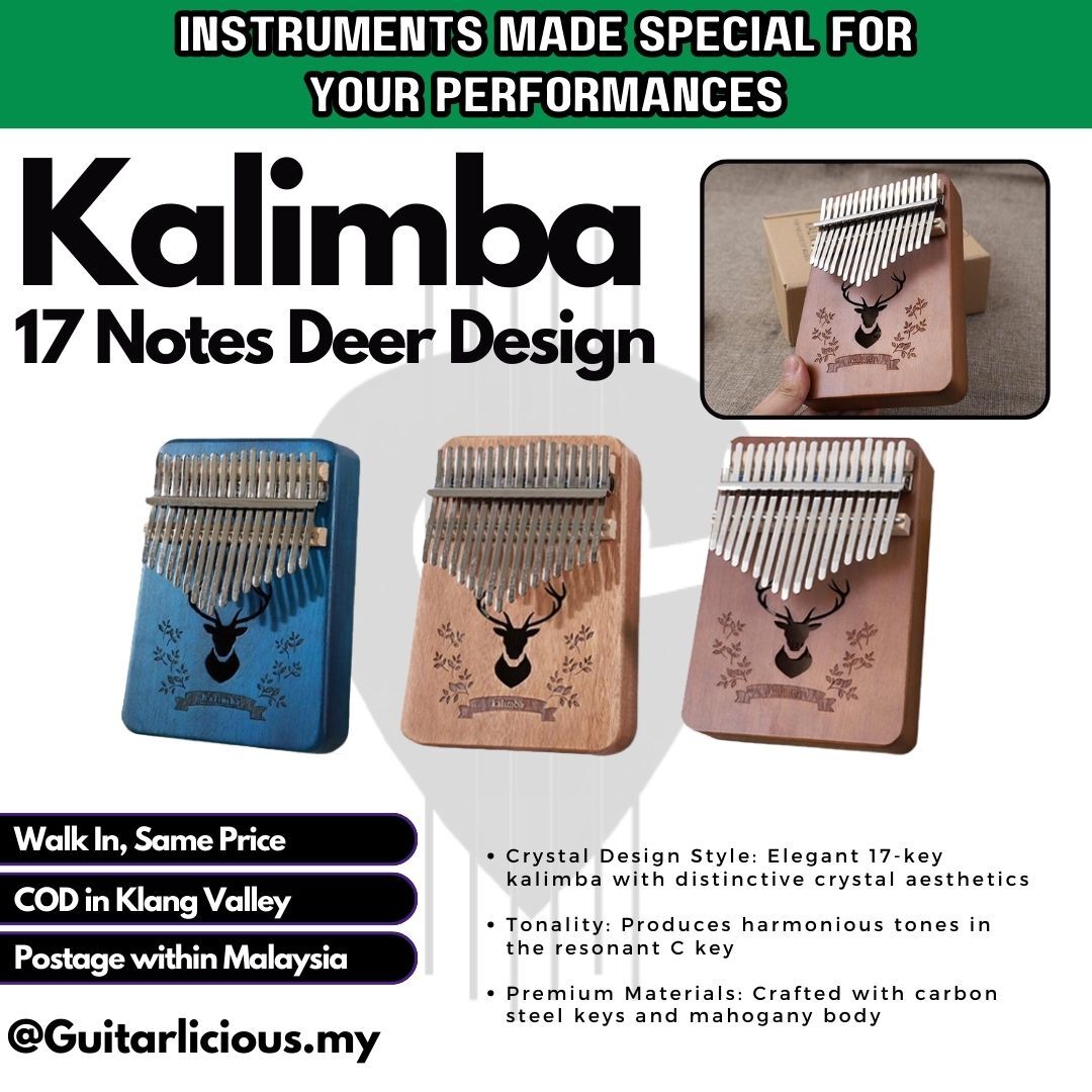 Kalimba 17 notes Deer Design (2)