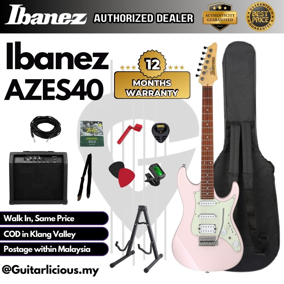 Ibanez AZES40, Pastel Pink - D