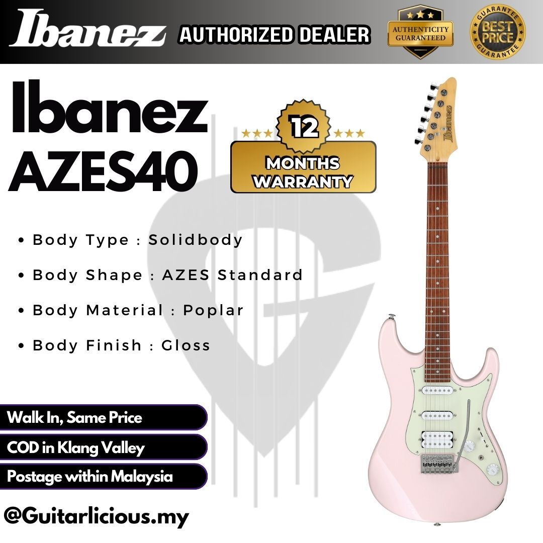 Ibanez AZES40, Pastel Pink - A
