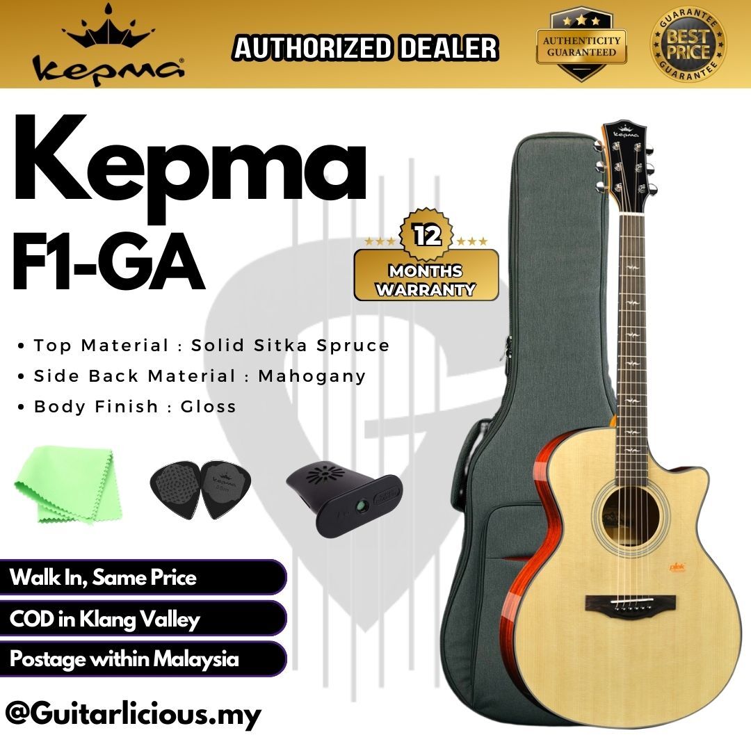 Solid Series - Full solid or solid tops guitars of kepma, Transacoustic