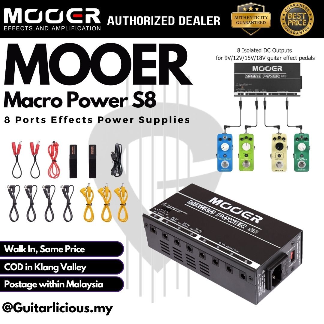 Mooer Macro Power S8, 8 Ports Effects Power Supplies for Guitar Effect ...