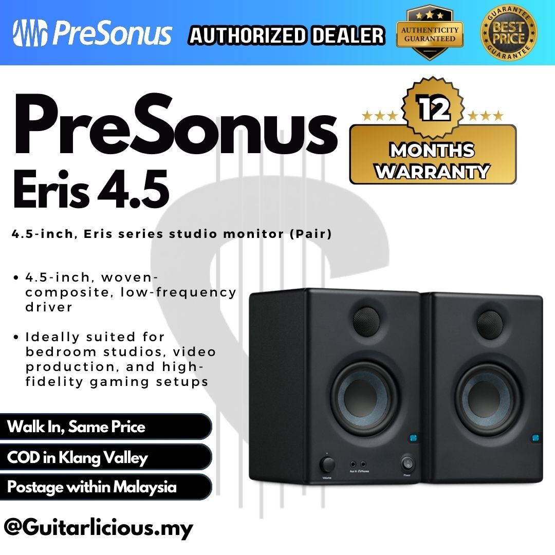 Presonus Eris E45 4.5-inch Powered Studio Monitors - Pair