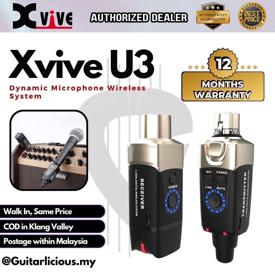 Xvive U3 Dynamic Microphone Wireless System for Dynamic Microphone and