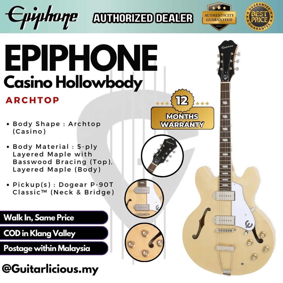 Casino Archtop, Natural - A