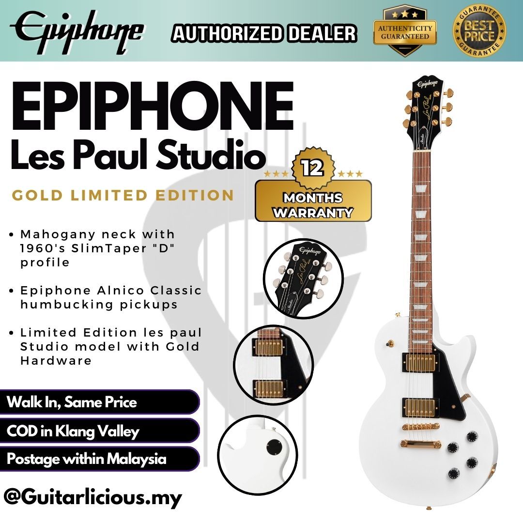 LIMITED EDITION - Les Paul Studio, Alpine White - A