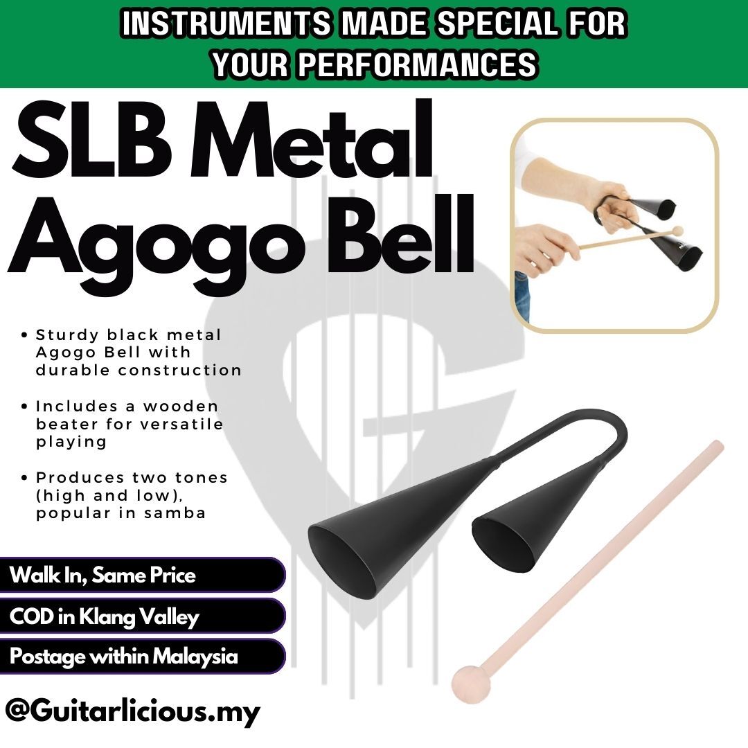 SLB Metal Agogo Bell (Black) (2)