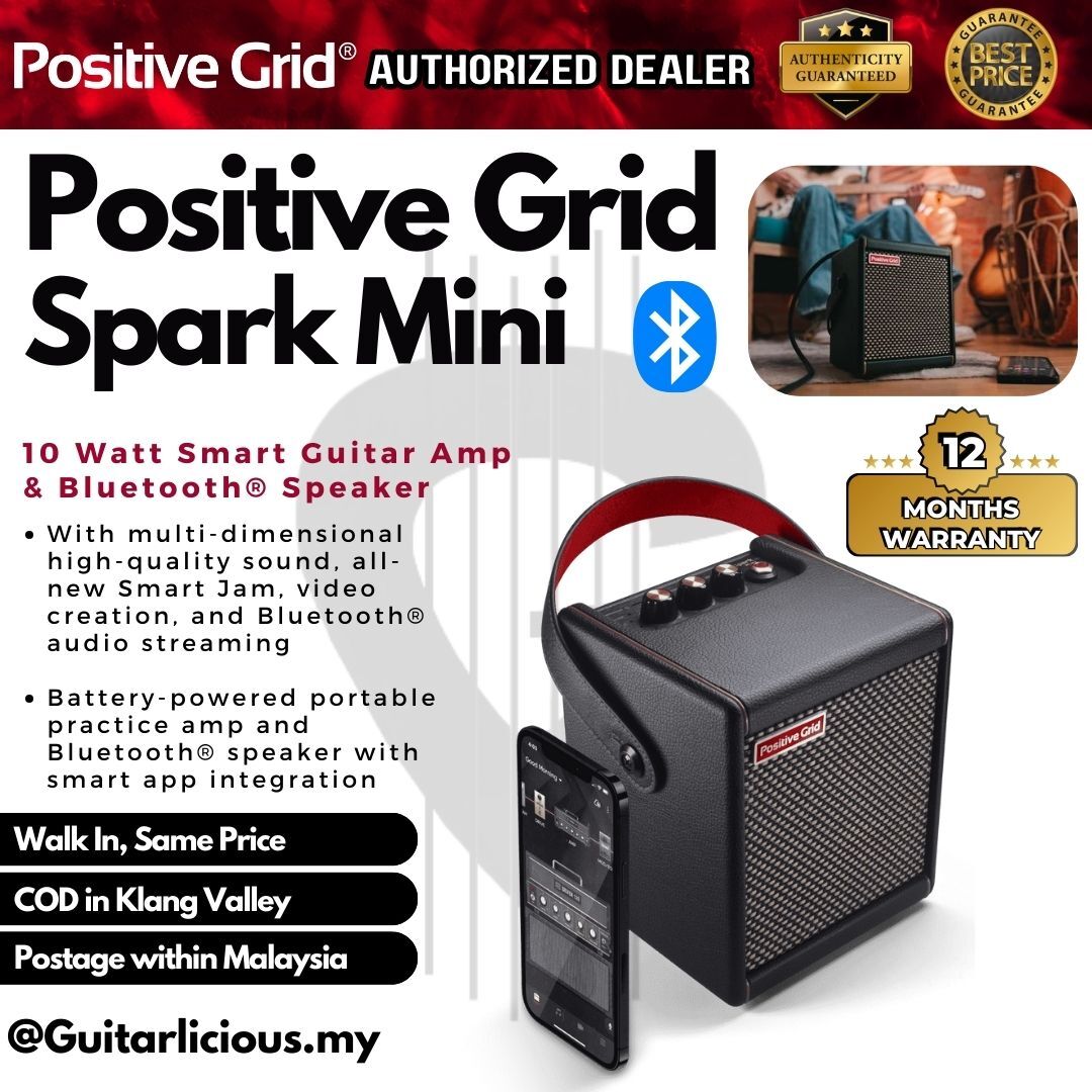 Positive Grid Spark MINI 10W Portable Smart Guitar Amp and Bluetooth Speaker