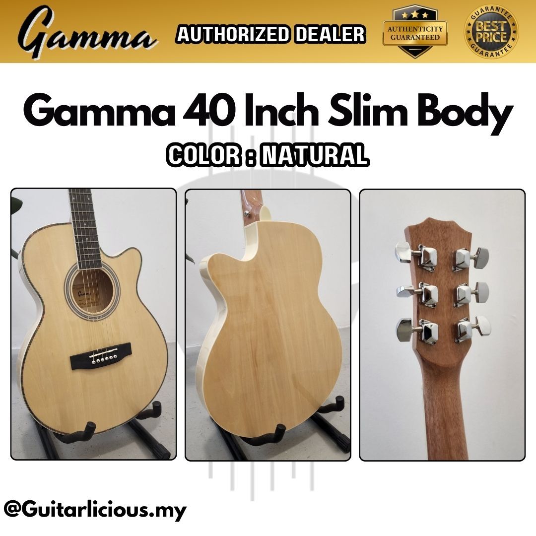 GAMMA Series 40 inch Slimbody Acoustic Guitar (GM40S)