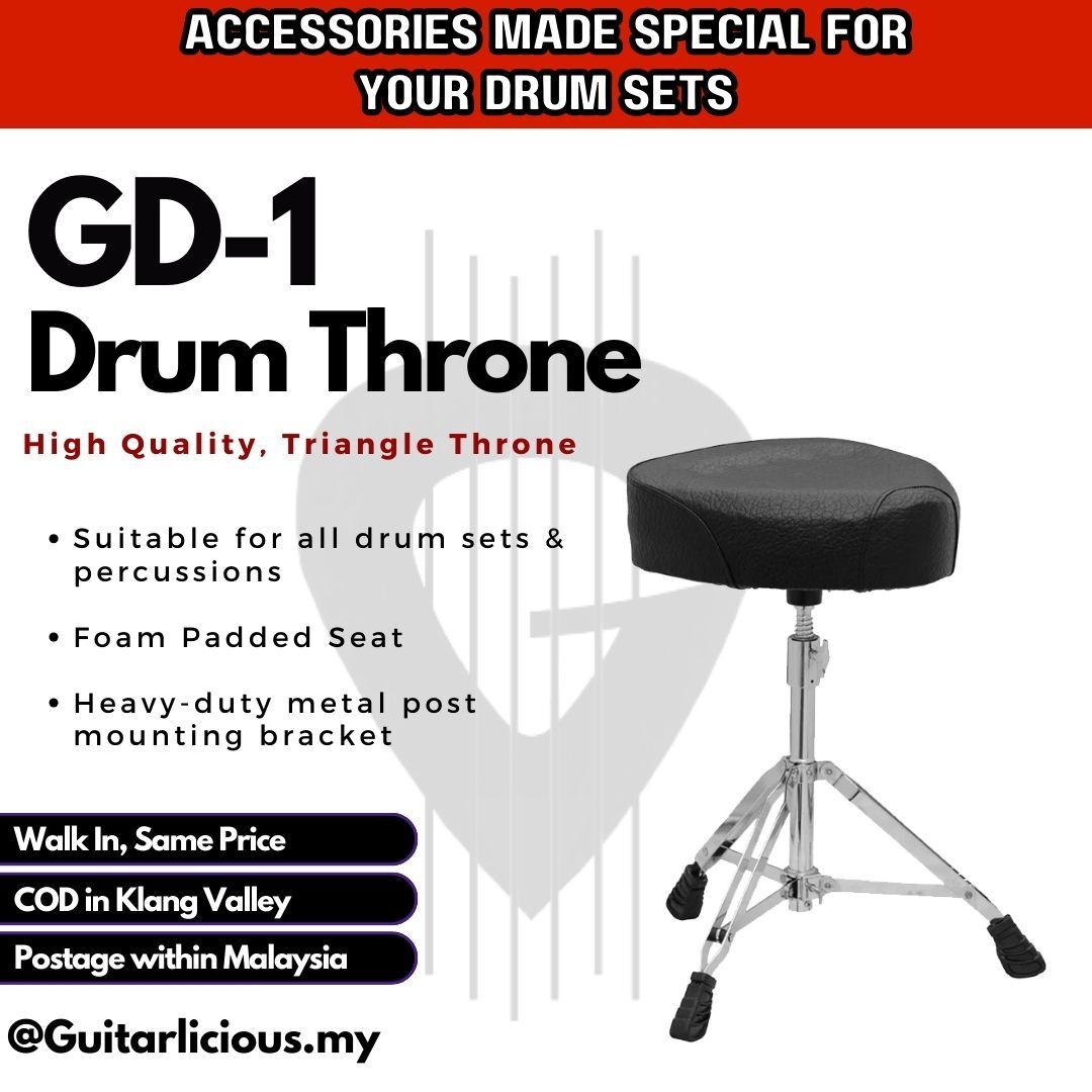 Leather Drum Throne / Stool (GD1) GUITARLICIOUS.MY