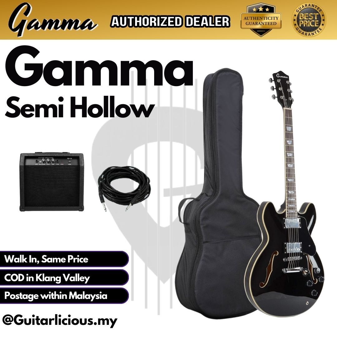 Gamma Semi Hollow _ Black - B (2)