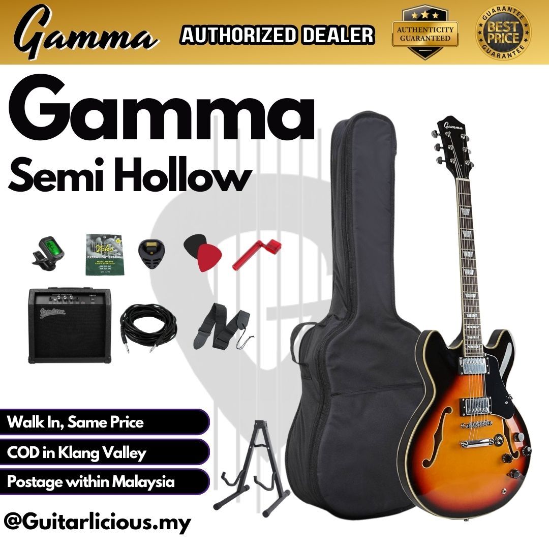 Gamma Semi Hollow _ Sunburst - E (2)