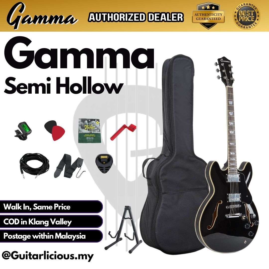 Gamma Semi Hollow _ Black - D (2)