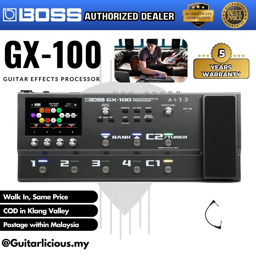BOSS GX100 MultiEffects Pedal For Guitar and Bass ( GX 100 / GX100 / GX ) GUITARLICIOUS.MY