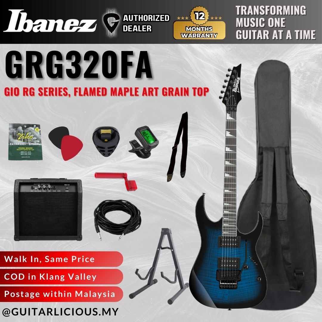 GRG320FA, Transparent Blue Sunburst - D