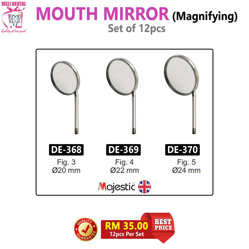 CLEARANCE🔥 MAJESTIC Mouth Mirror (Magnifying) Set of 12pcs 🟢 MSLI