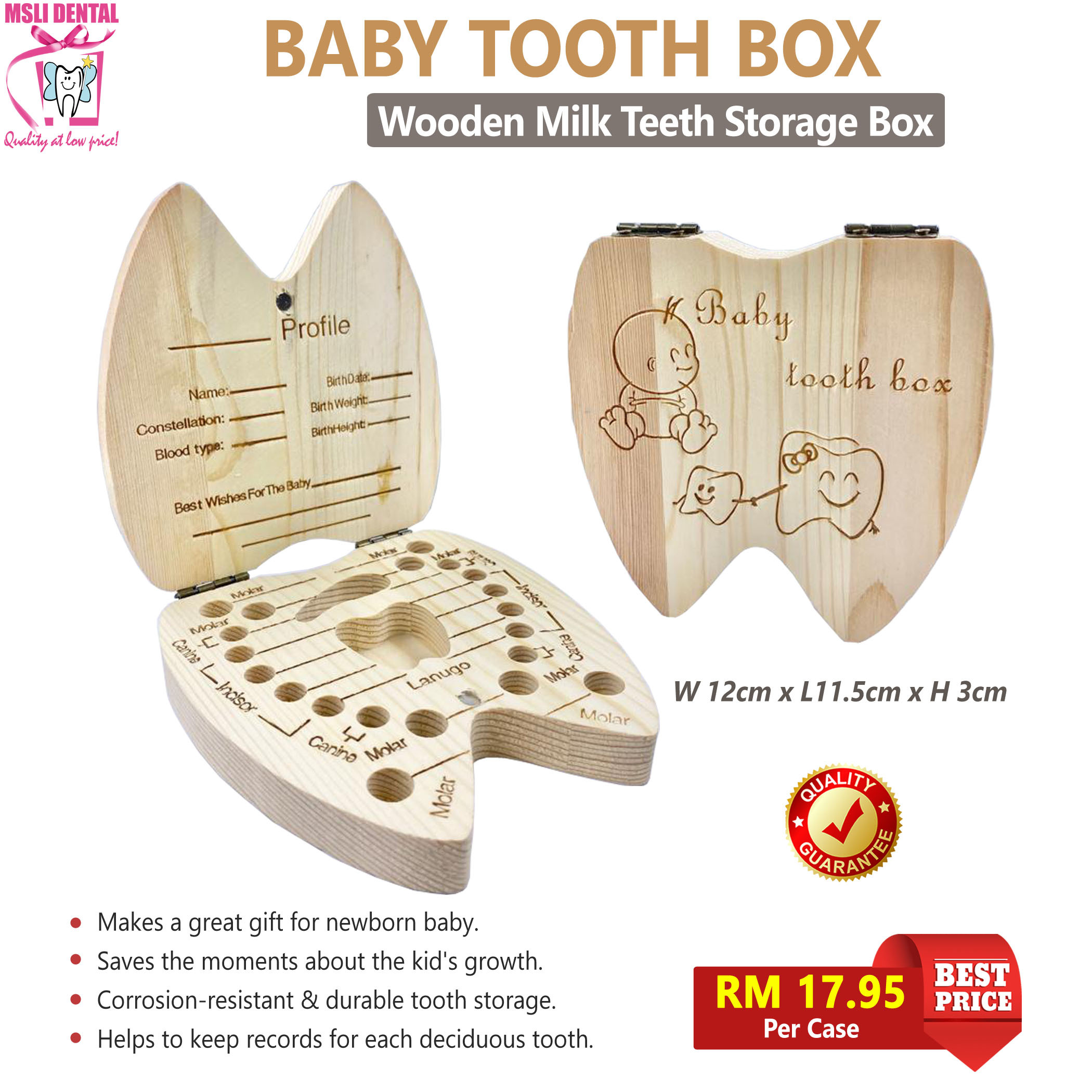 Baby tooth online box