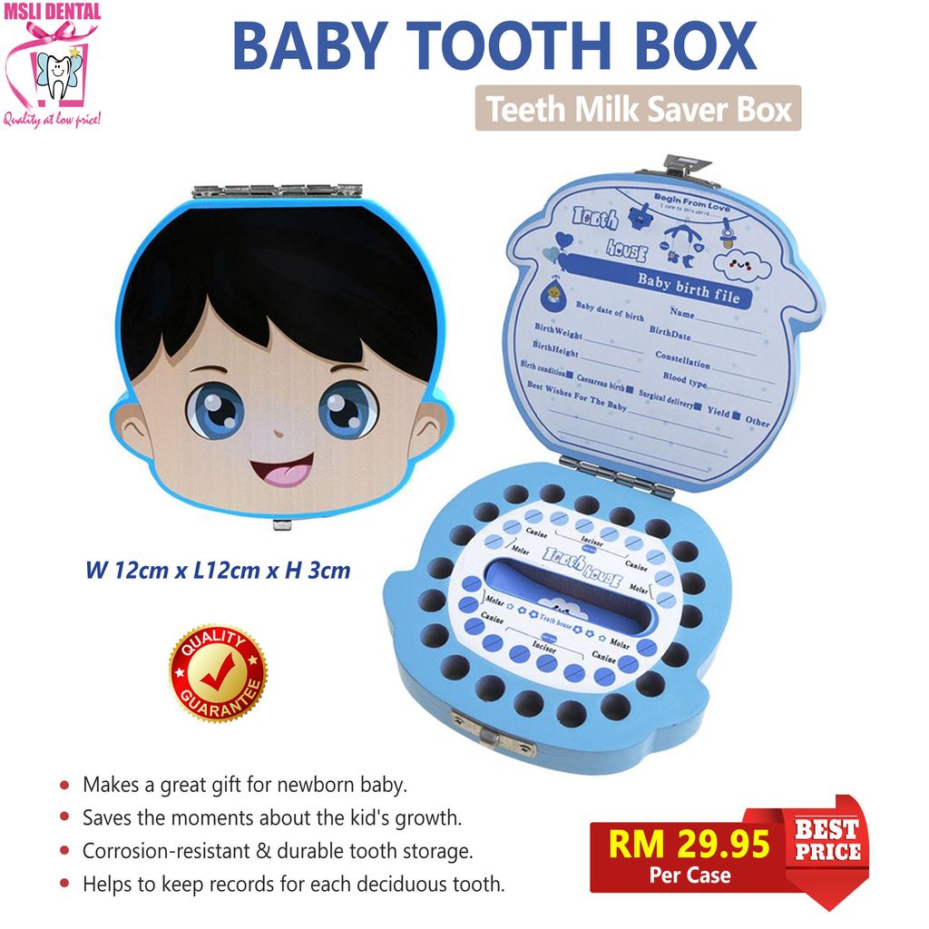 BABY TOOTH BOX Milk Teeth Saver Box MSLI Dental Supplies