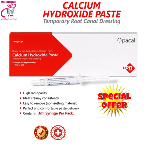 PD CALCIUM HYDROXIDE PASTE - Temporary Root Canal Dressing (OPACAL) – MSLI  Dental Supplies