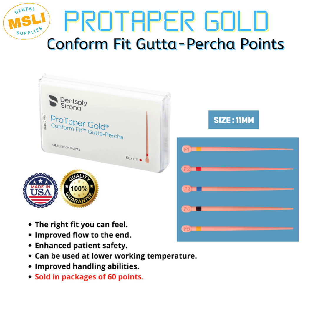 GUTTA-PERCA PROTAPER GOLD CONFORM FIT - ISO F2 60pz F2 - ROSSO 0121470 GUTTA-PERCA PROTAPER GOLD CONFORM FIT - ISO F2 60pz F2 - ROSSO 0121470