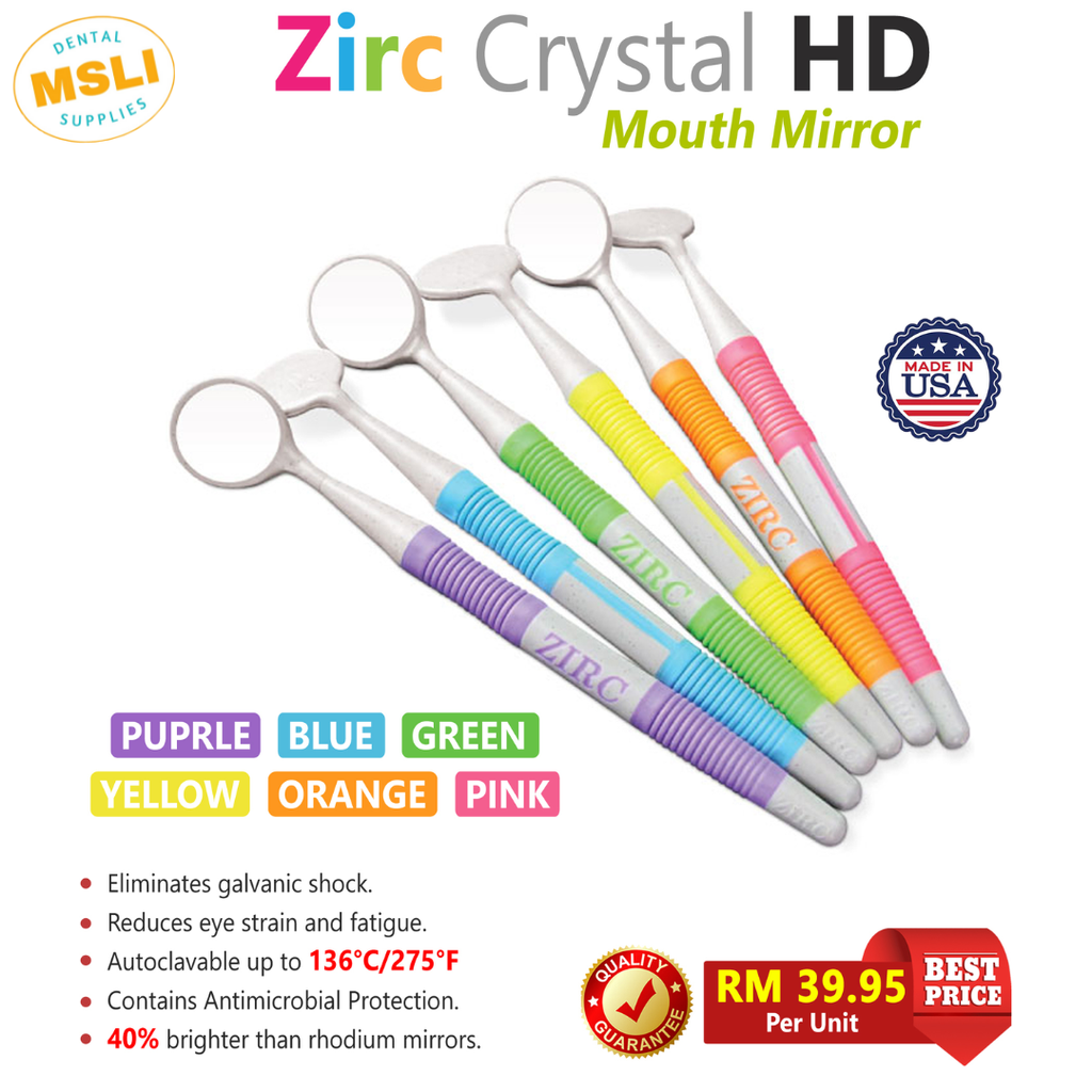 Crystal HD - Miroir buccal Soft Grip - #5 (Ø 24 mm) 50Z362 - Henry Schein