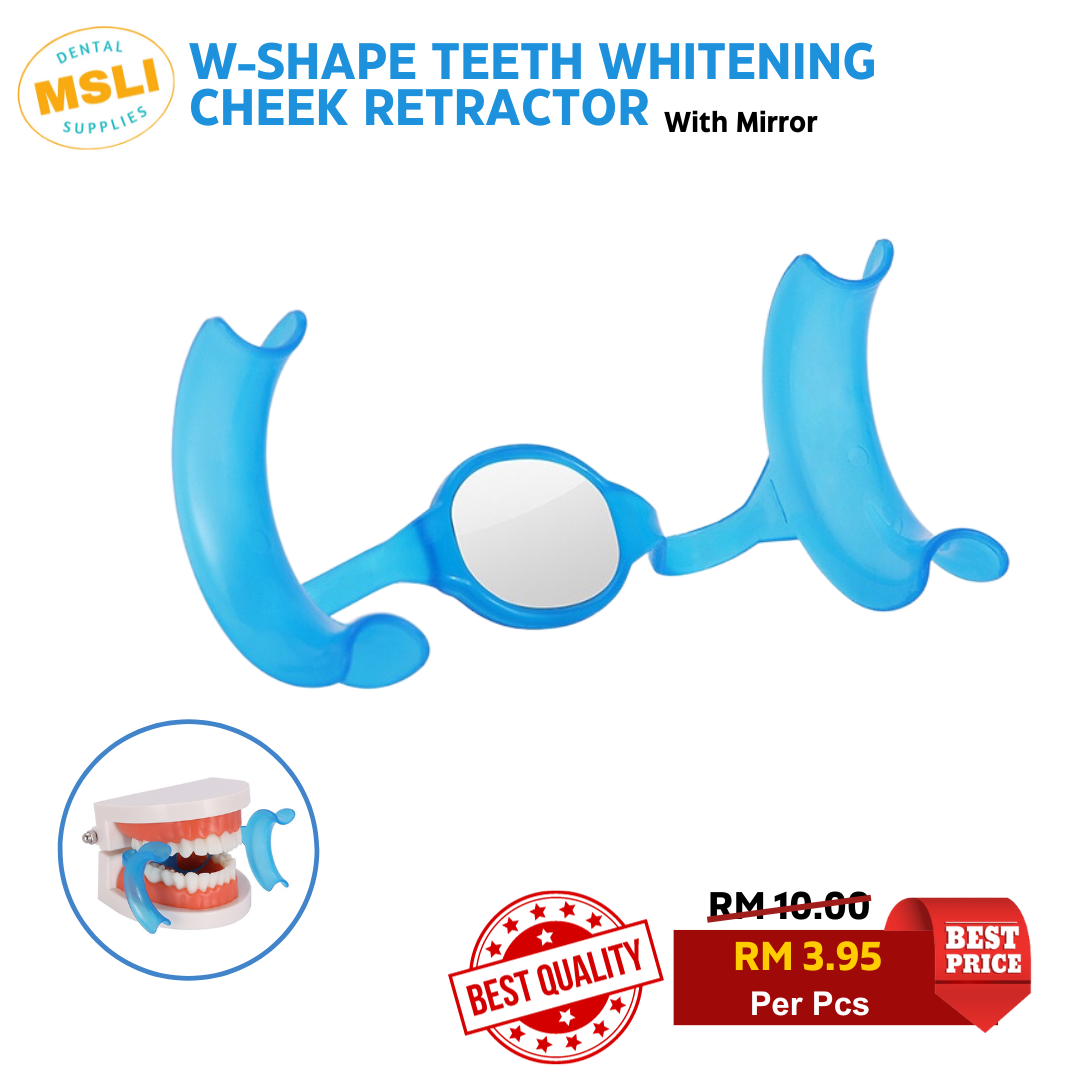 Adult Dental Mouth Widener & Cheek Retractor - 2-Piece Set For Teeth Whitening & Dental Work