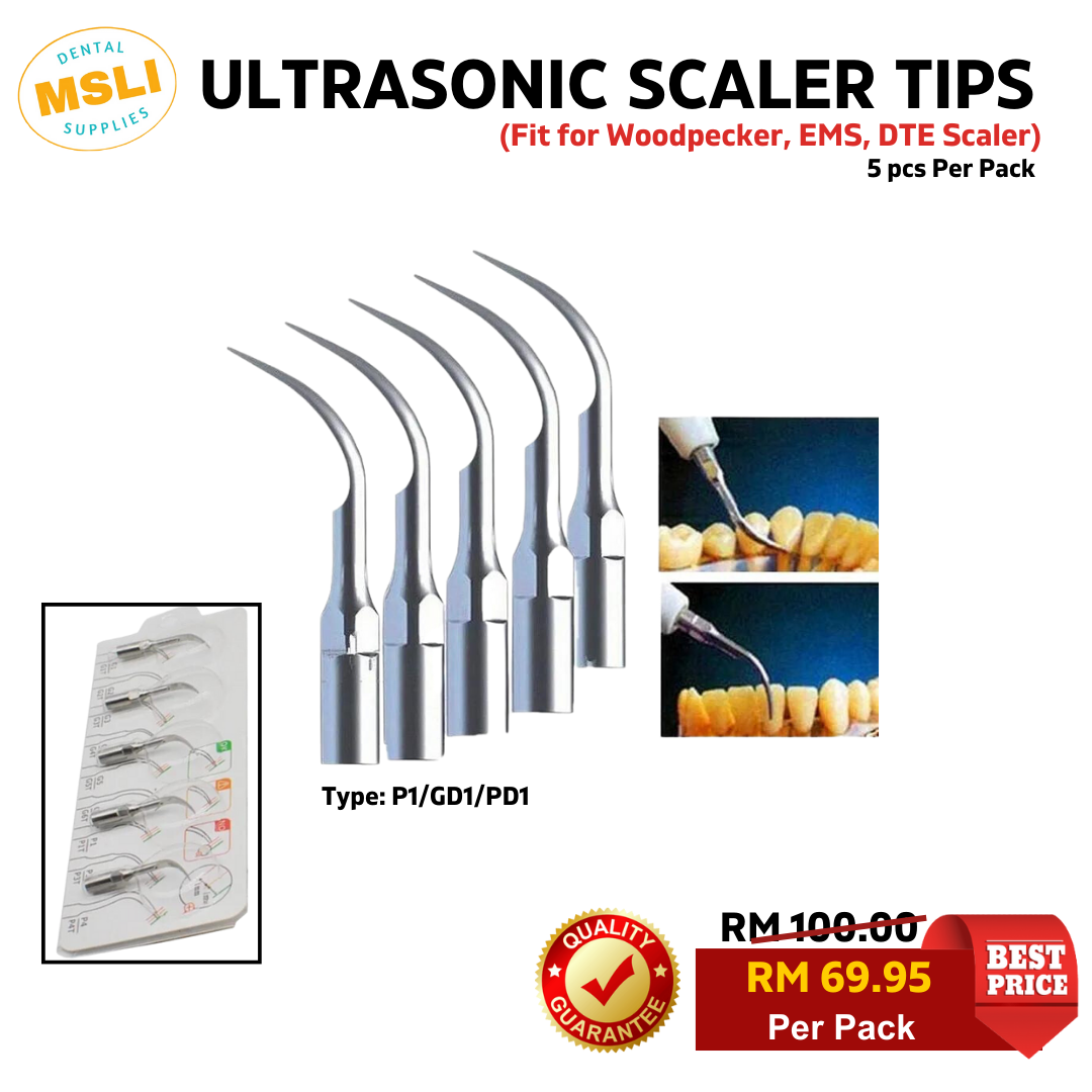 CAREPACY 5-Pack Dental Ultrasonic Piezo Scaler Tips – Fit Woodpecker, EMS, DTE, SATELEC – CE & FDA Approved