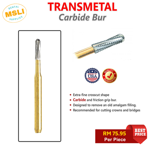 TRANSMETAL CARBIDE BUR – MSLI Dental Supplies