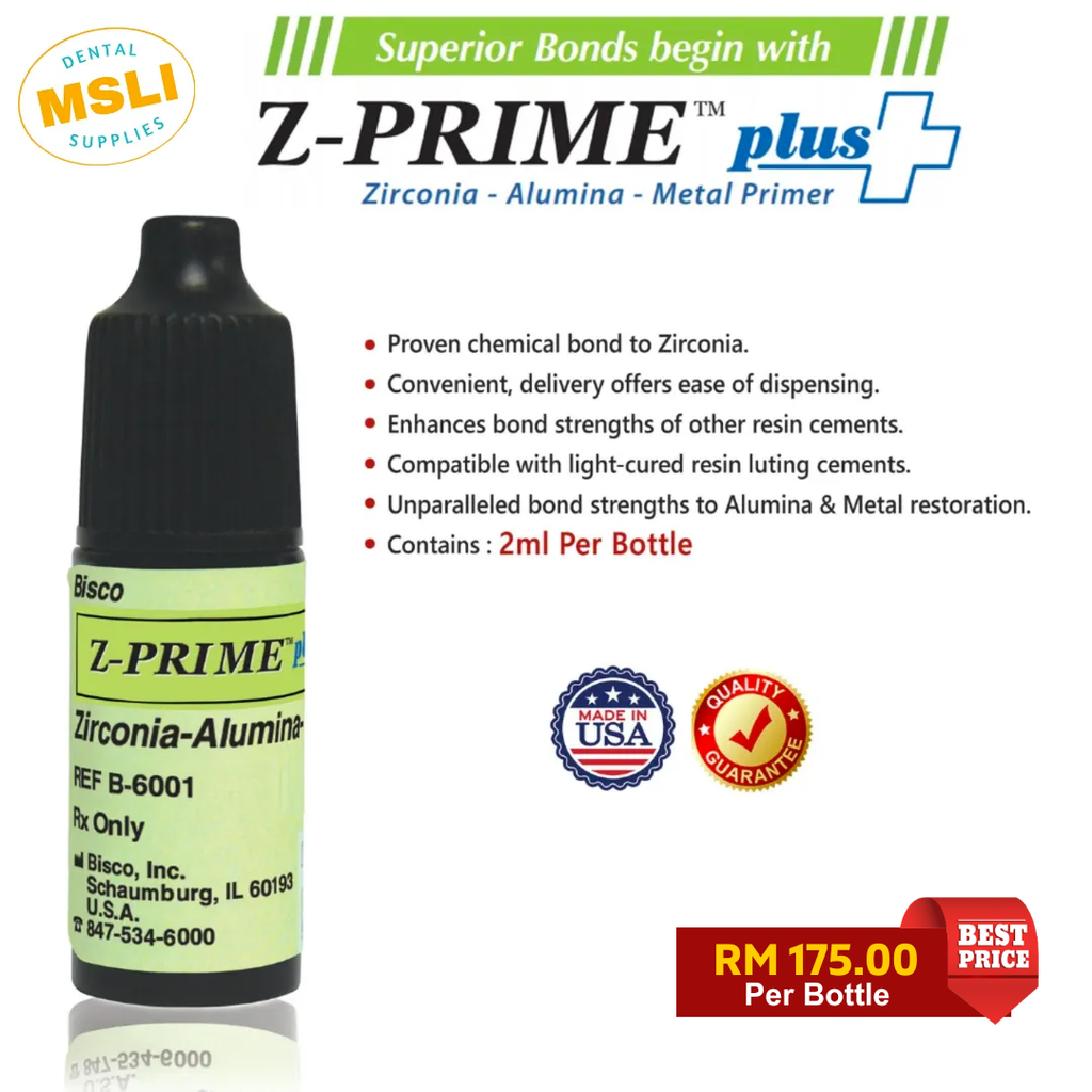 BISCO ZPRIME PLUS Zirconia, Alumina & Metal Primer MSLI Dental