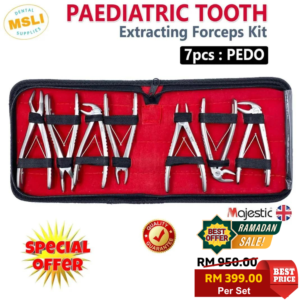 🕌✨🌙 MAJESTIC - PAEDIATRIC TOOTH EXTRACTION FORCEPS KIT (Set of