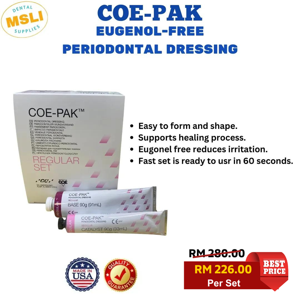 COEPAK Eugenol Free Periodontal Dressing (Regular Set) MSLI Dental