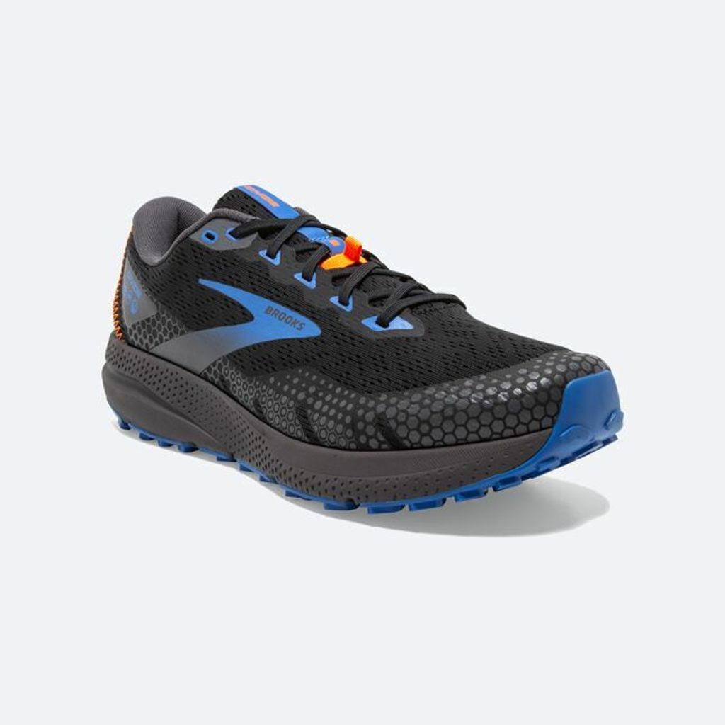 Brooks Divide 3 Men Trail Running Shoes Black/Pearl/Blue 017