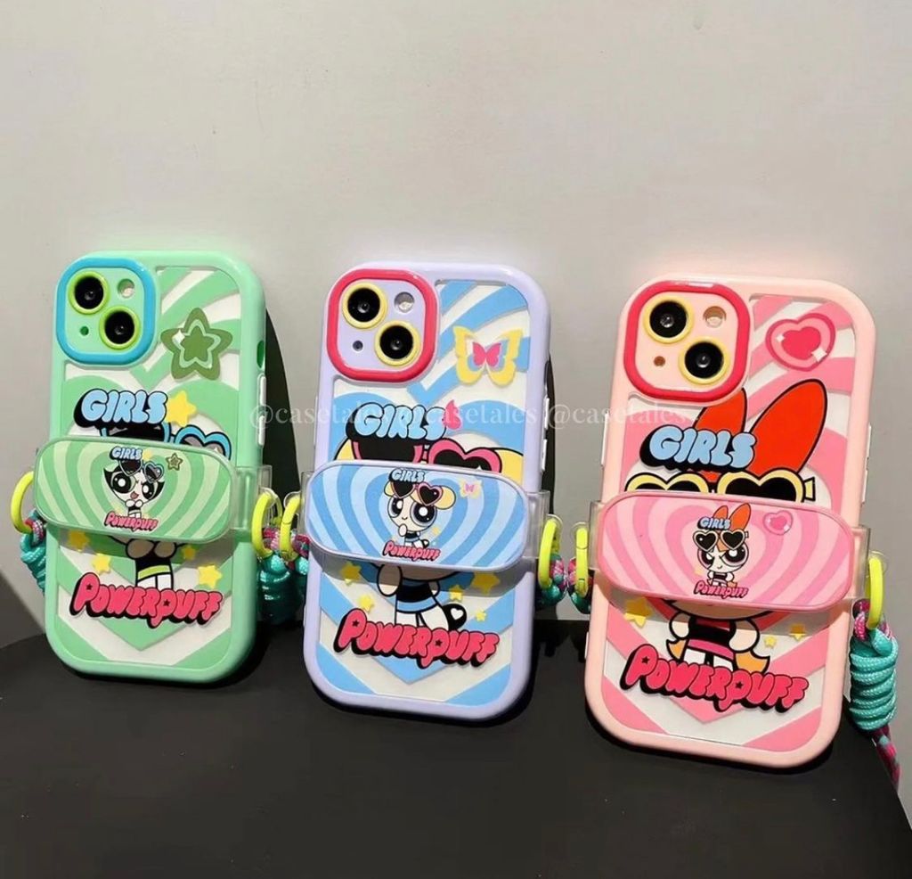 Cute Powerpuff Girls Case With Detachable Lanyard – Casetales