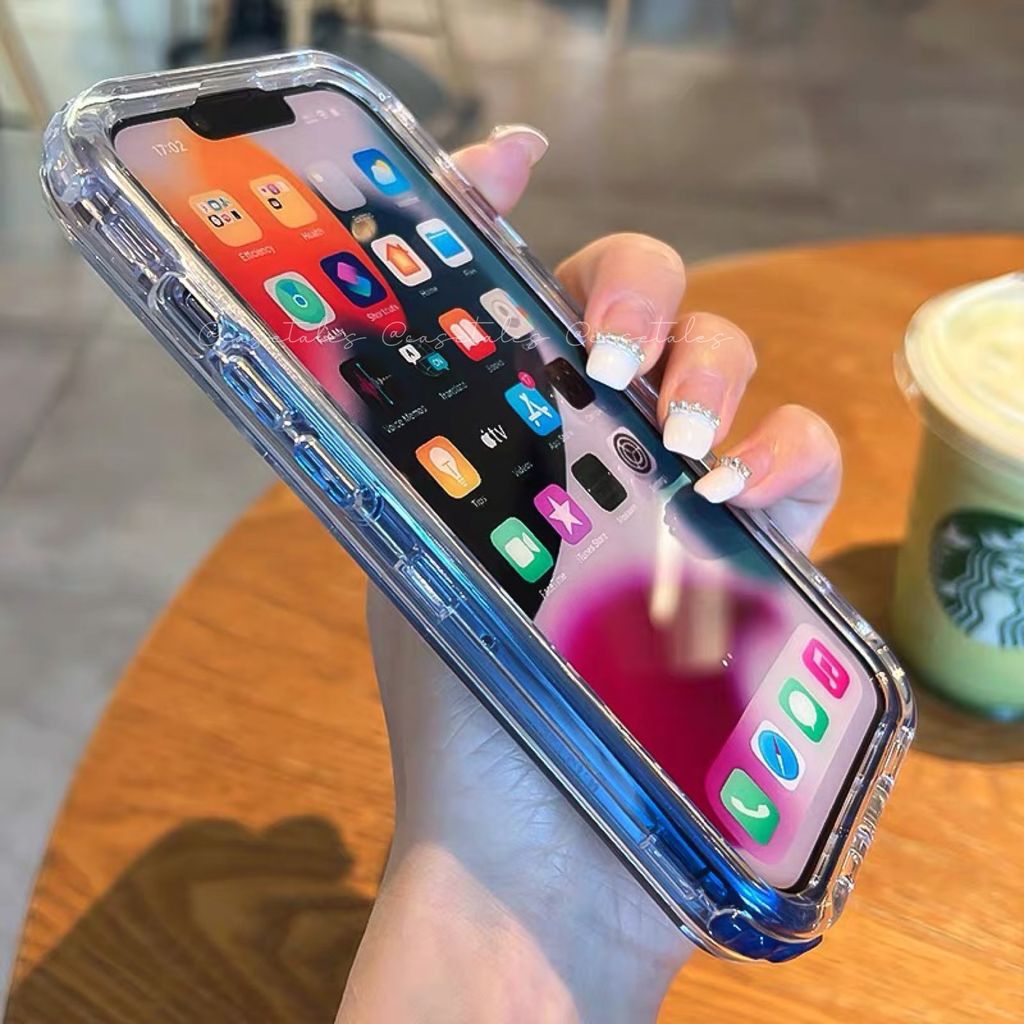 3 in 1 Gradient Shield Clear Case Casetales