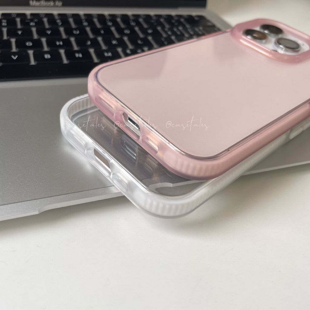 GUARDION Matte Side Bumper Clear Case Casetales