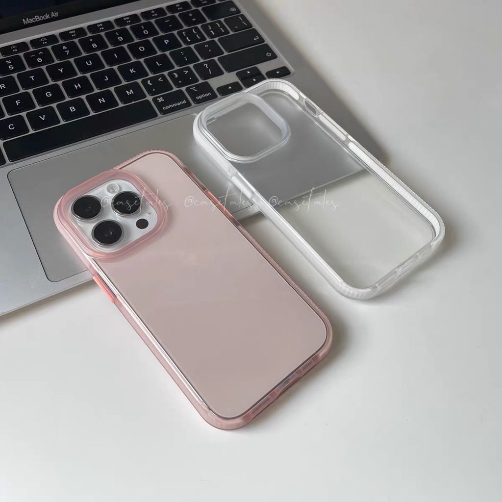 GUARDION Matte Side Bumper Clear Case Casetales
