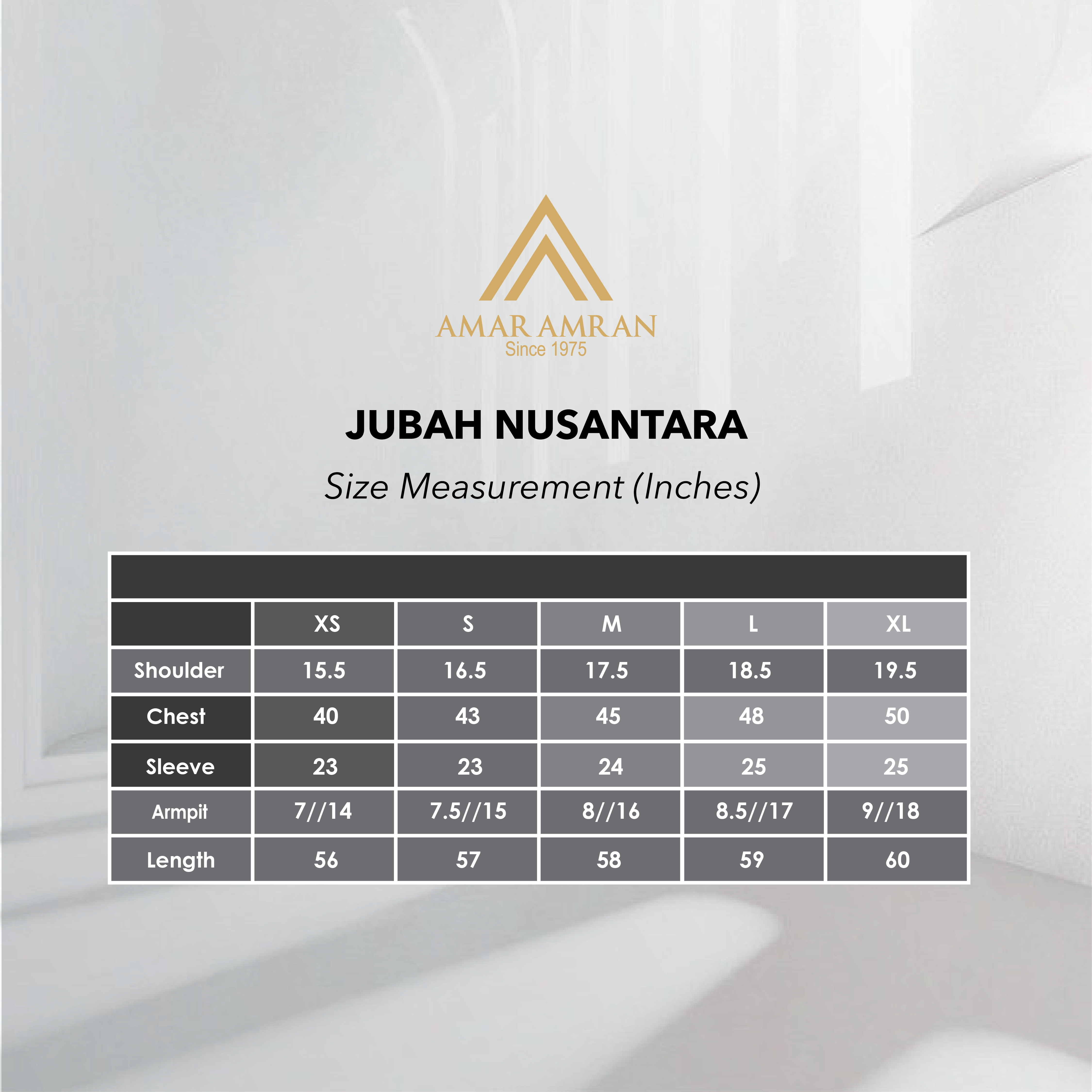 SIZE CHART JUBAH 6 DEISGNS_NUSANTARA