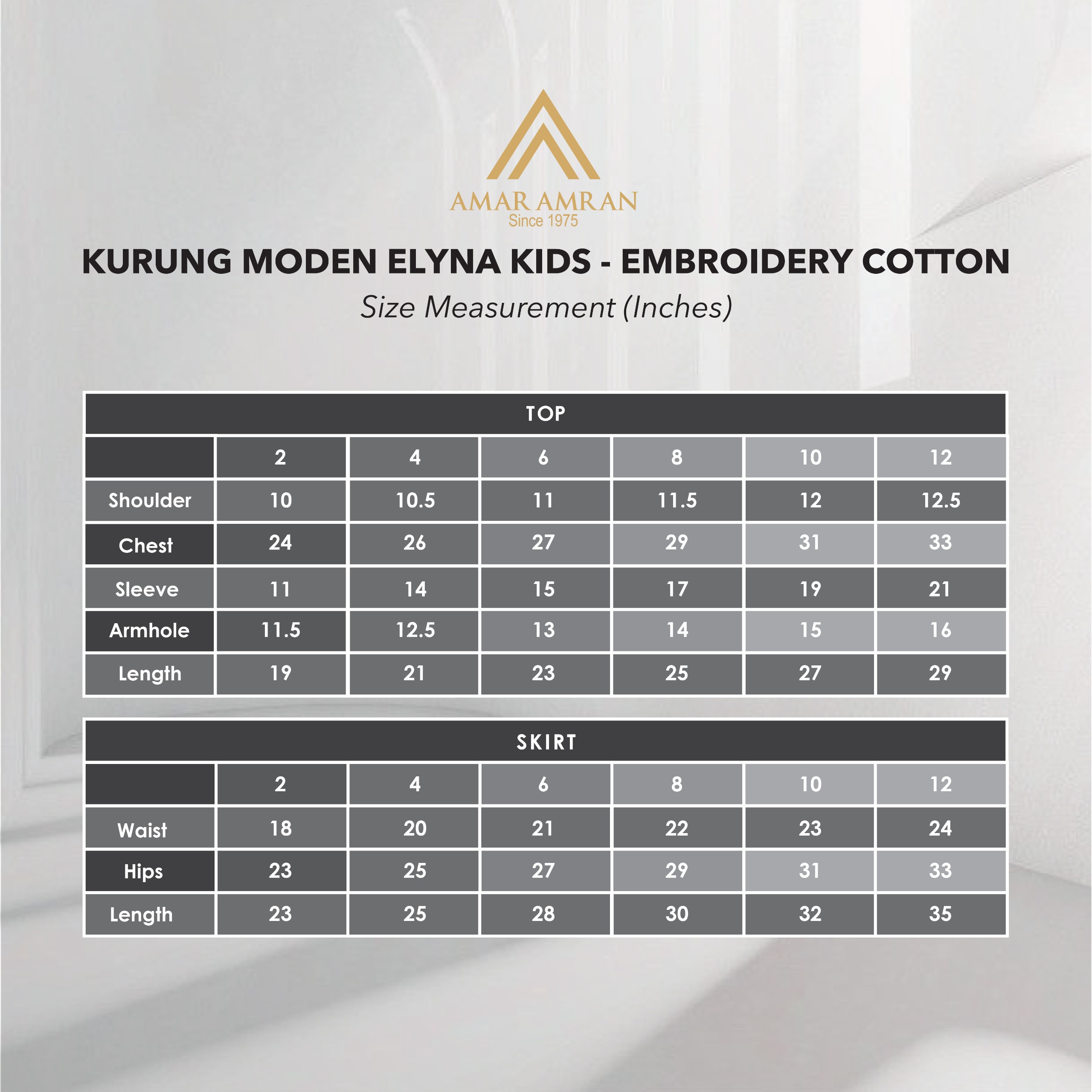 Kurung Moden Embroidery Elyna Kids