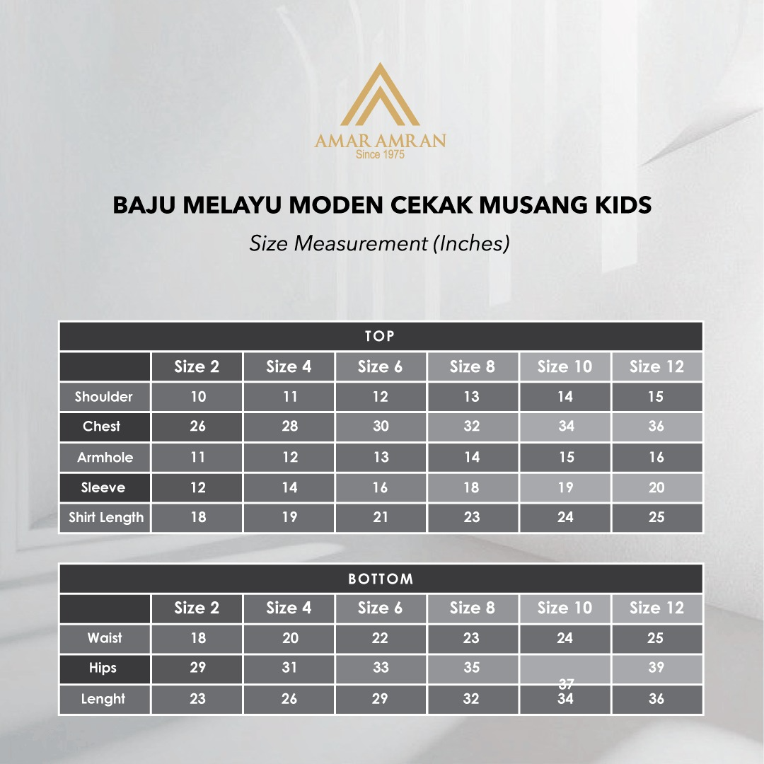 baju melayu moden cekak musang kids