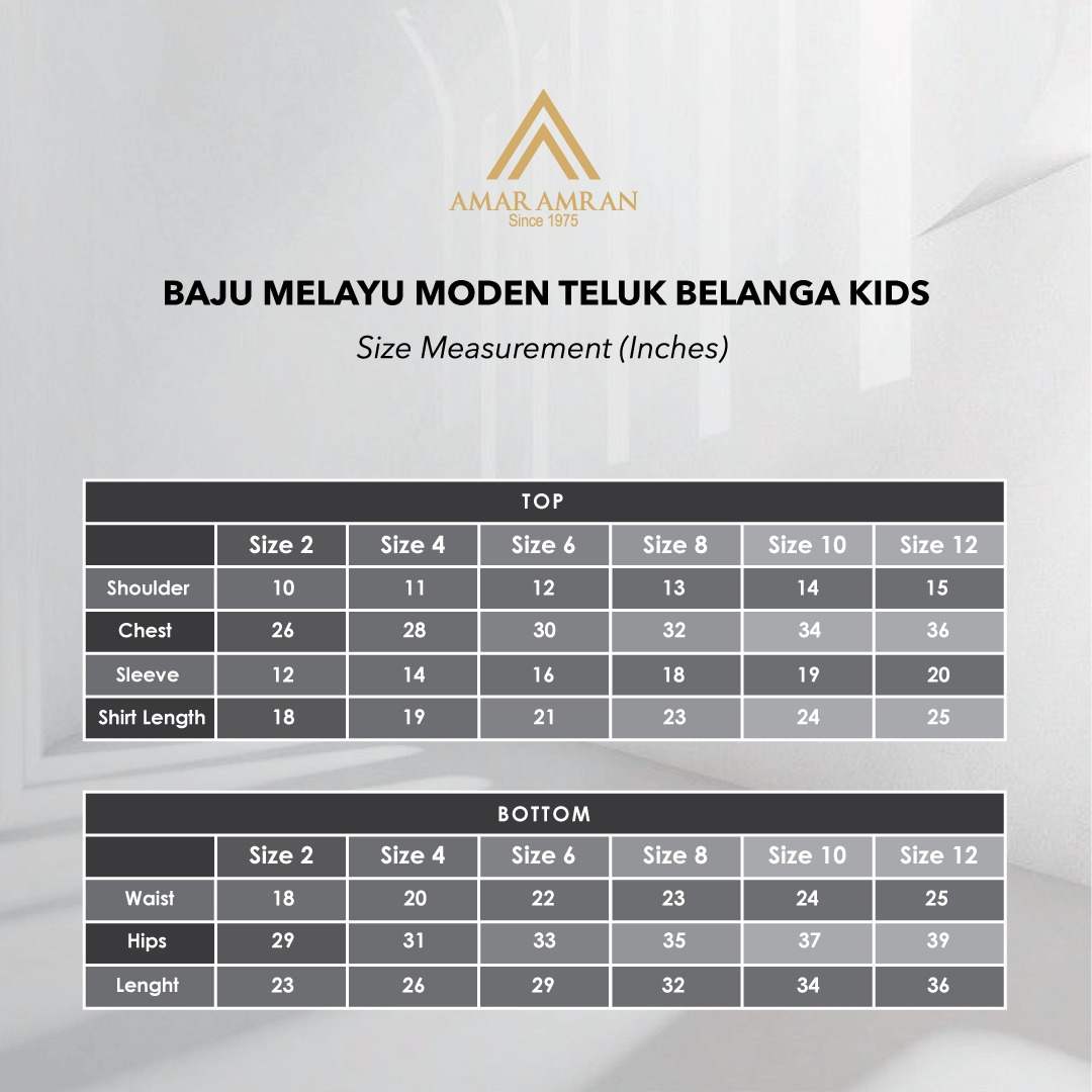 baju melayu moden teluk belanga kids