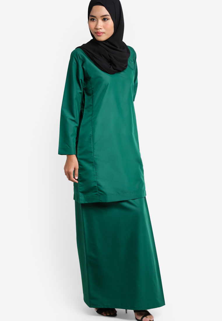  Baju  Kurung  Qasidah Emerald  Green  AA4068BK AMAR 