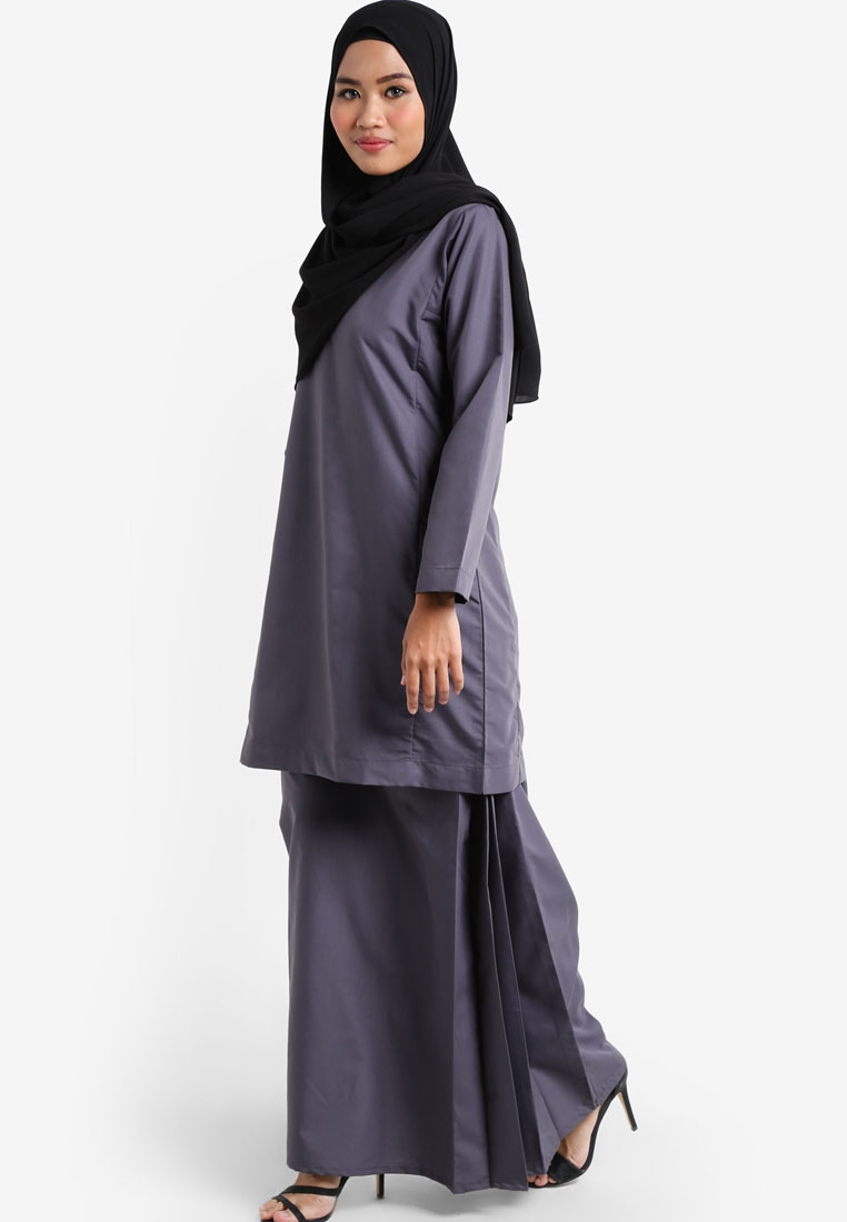  Baju  Kurung  Qasidah Dark Grey  AA4074BK AMAR AMRAN 