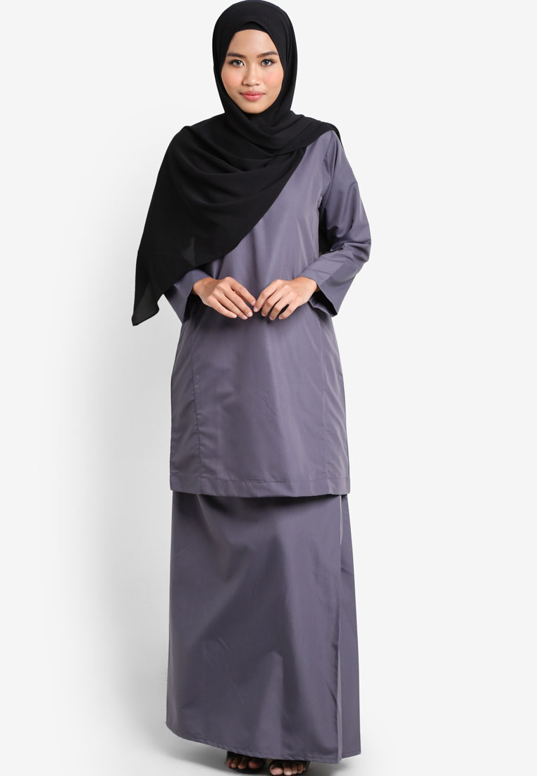 Baju  Kurung  Qasidah Dark  Grey  AA4074BK AMAR AMRAN 