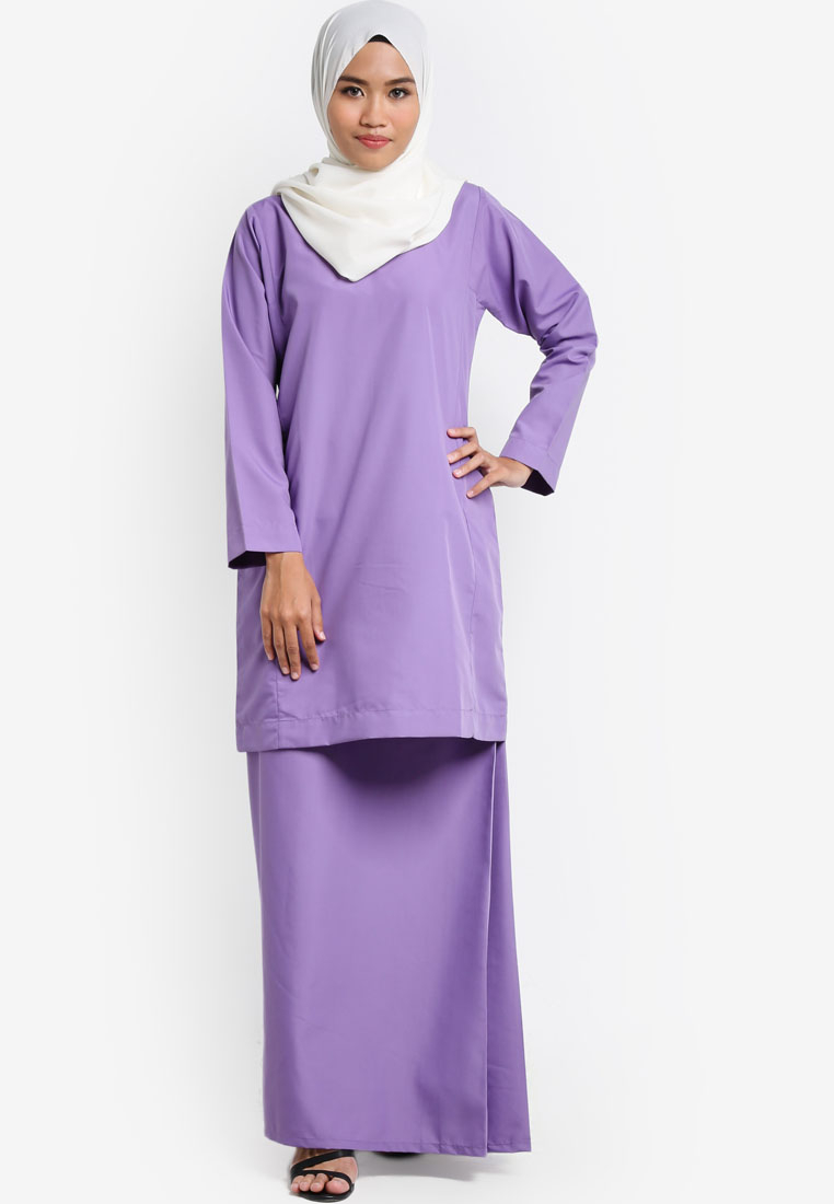 Baju Kurung Qasidah Lavender Purple Aa4077bk Amar Amran Boutique