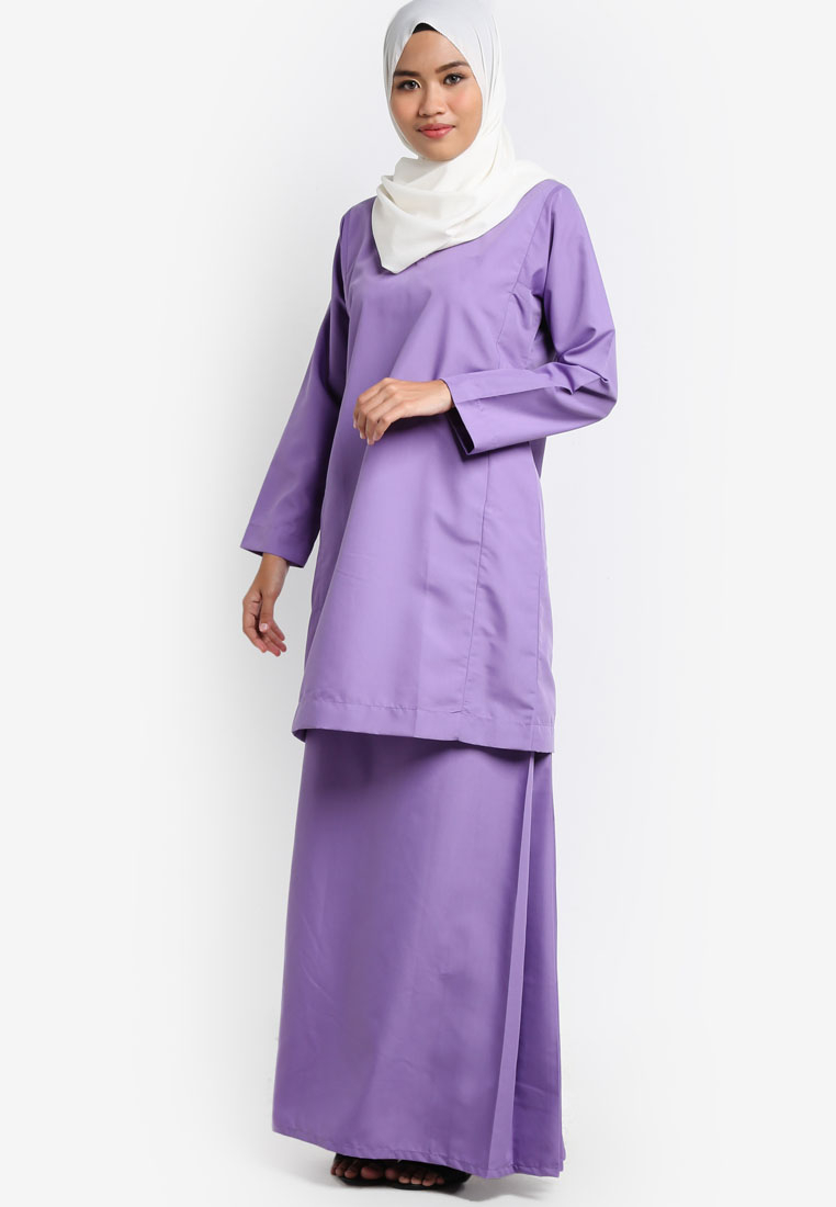 Baju Kurung Qasidah Lavender Purple Aa4077bk Amar Amran Boutique