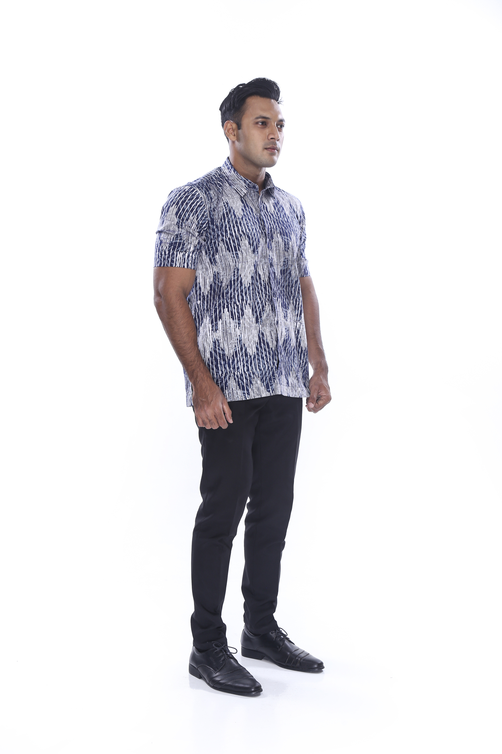 Kemeja Batik Malaysia (Cendana/Dark Blue - AA2007MS)