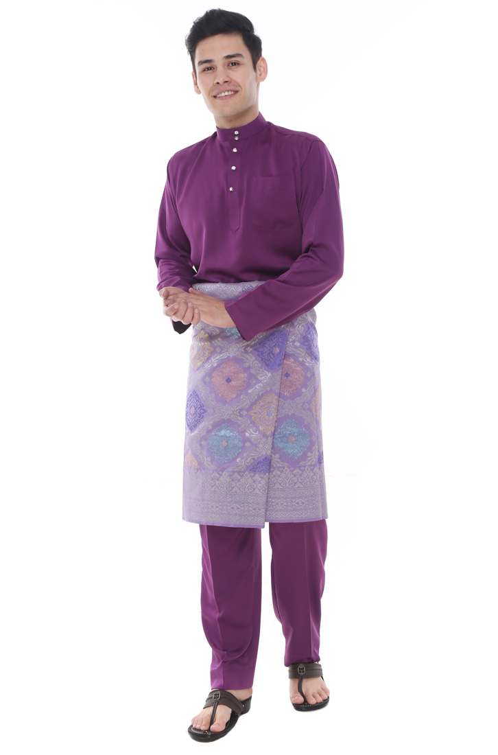  Baju  Melayu  Classic Dark  Purple  AA1013BM AMAR AMRAN 