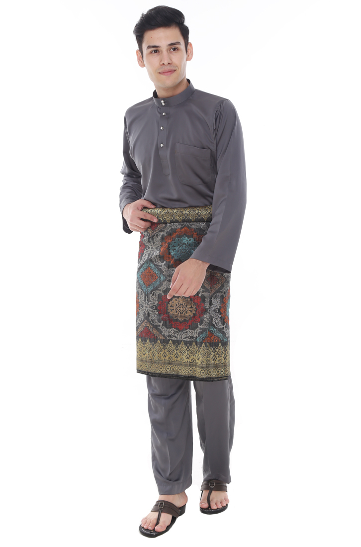  Baju  Melayu  Classic Dark  Grey  AA1007BM AMAR AMRAN 