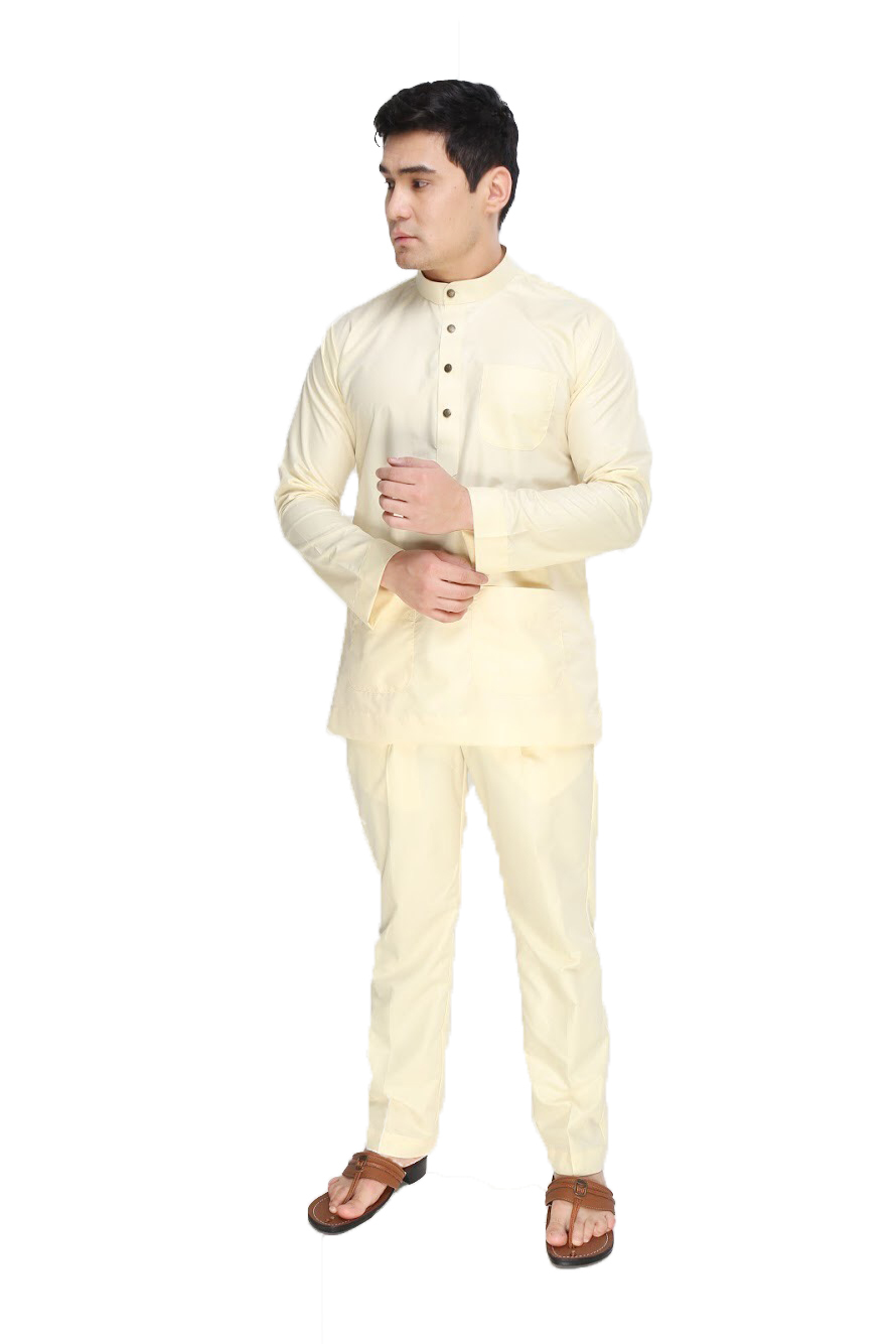  Baju  Melayu  Moden Cekak Musang Baby  Yellow  AA1052BM 