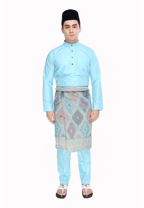 Baju Melayu Moden Cekak Musang Baby Blue Aa1031bm Amar Amran